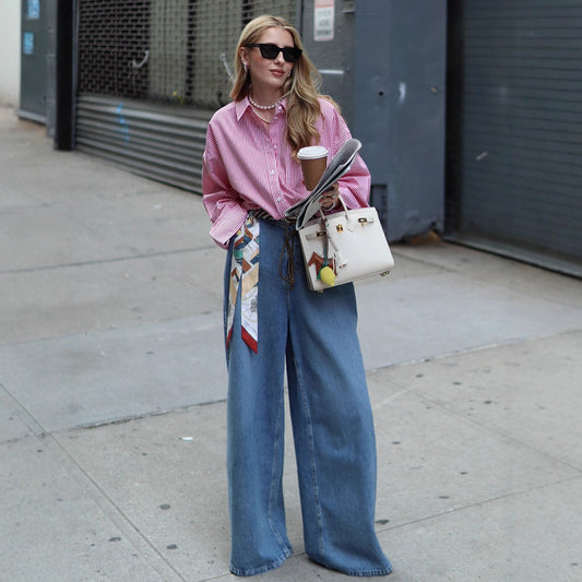 Jeans larghi a gamba larga