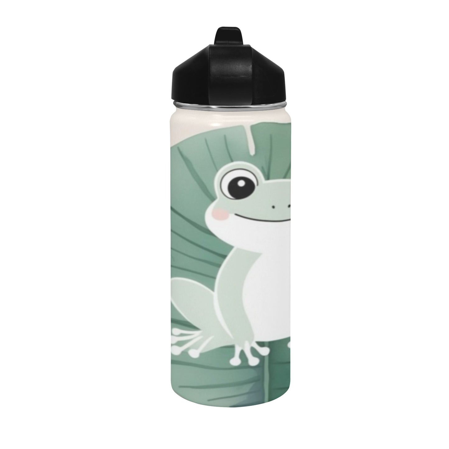 Bottiglia d'acqua con coperchio a cannuccia