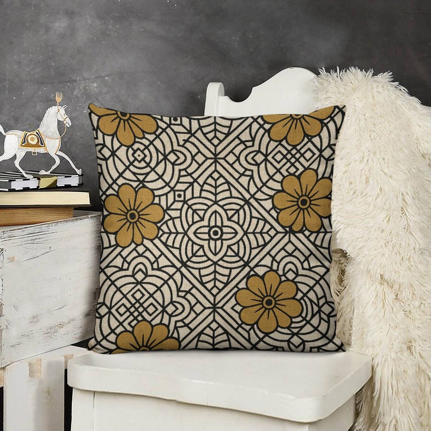 Design Custom Linen Pillow Case 18x18 Inch (Two-Side Printing) (Set of 2)