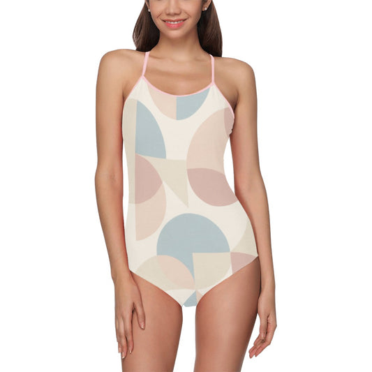 20250814_2024_Pattern Astratto Pastello_simple_compose_01k2mx6q6bfcbv6xc9pdfjhyg9 Women's Slip One Piece Swimsuit (Model S05)