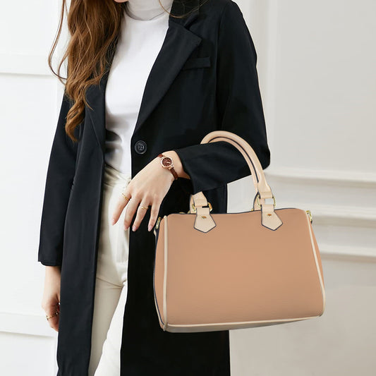 Borsa con manico in tinta unita "Rosa"