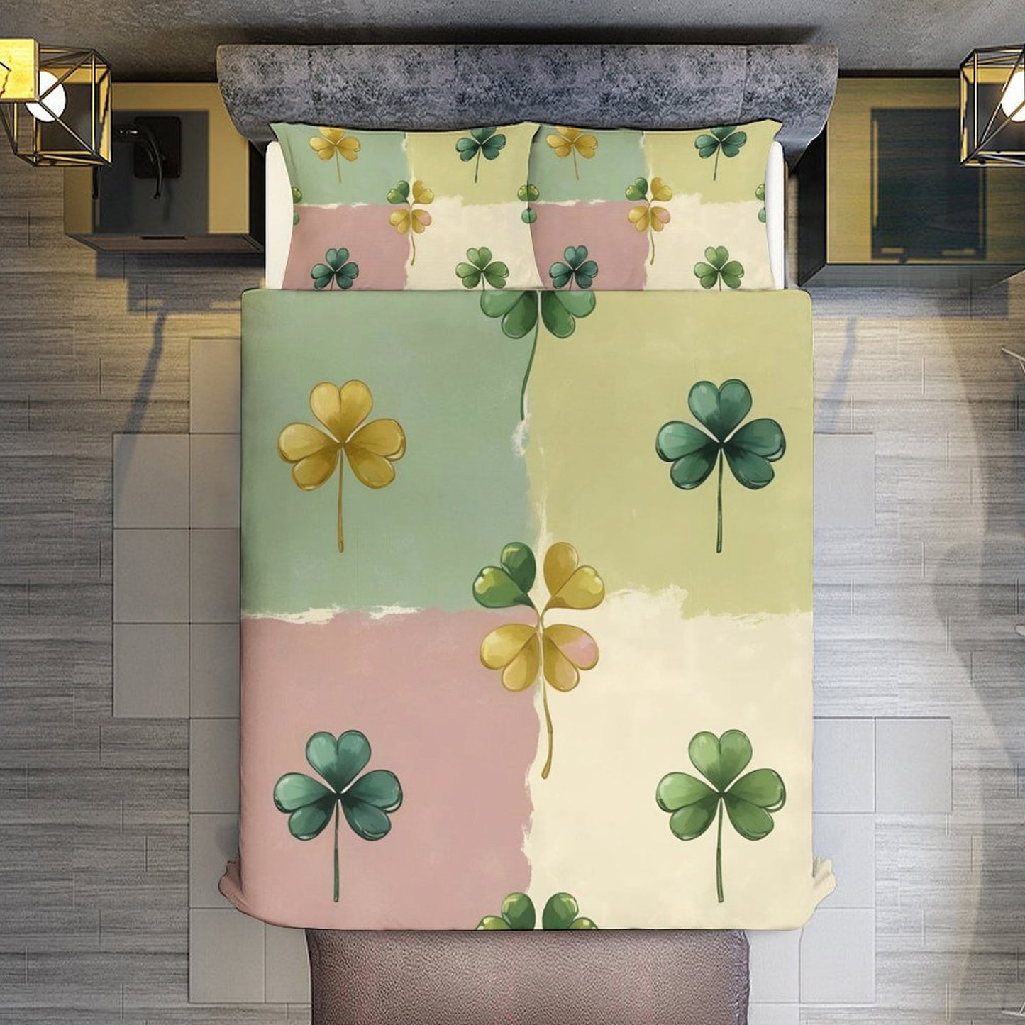 Design 3-Piece Bedding Set (1 Duvet Cover + 2 Pillow Shams) – 79"×90"