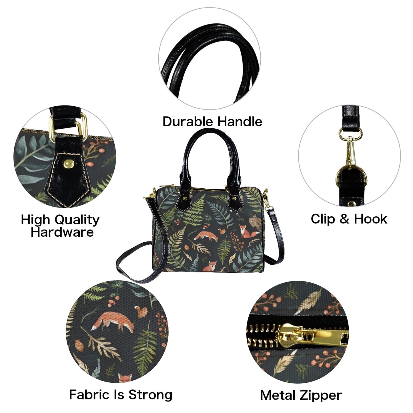 75 (2) Custom Canvas Handbag-Black Handle (Model 1746)