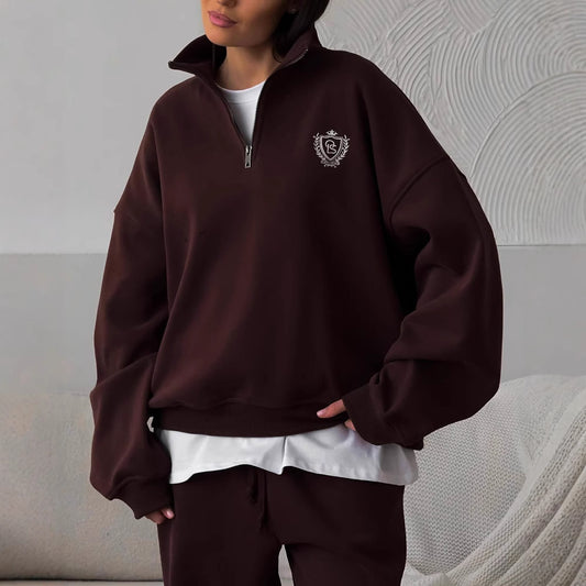 “Soft Words” – Felpa con Lettere ricamate in Cotone