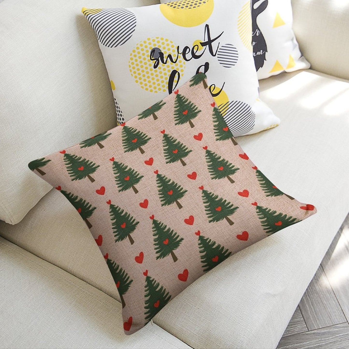 Design Custom Linen Pillow Case 18x18 Inch (One Side Printing) (Single Pack)