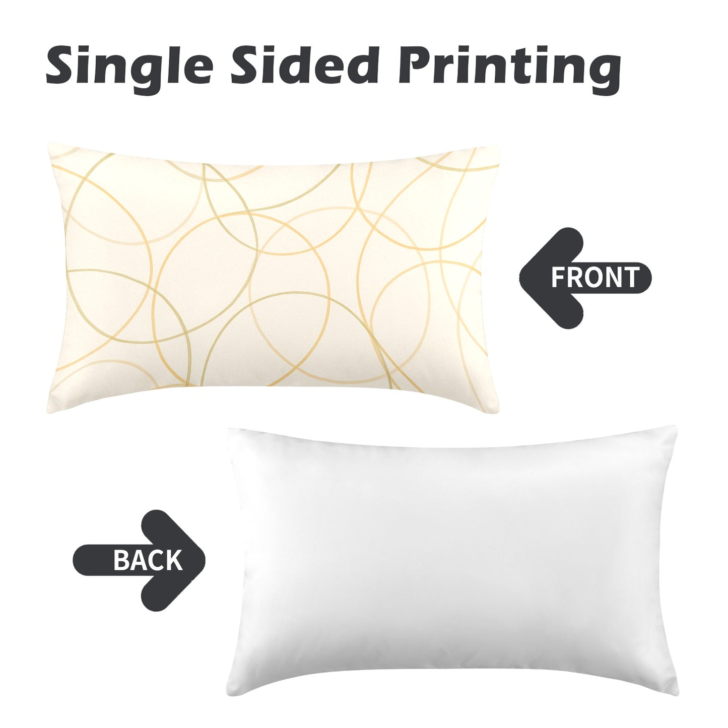 Peach Skin Pillowcase 20"x12" (One Side Printing)(2 Pack)