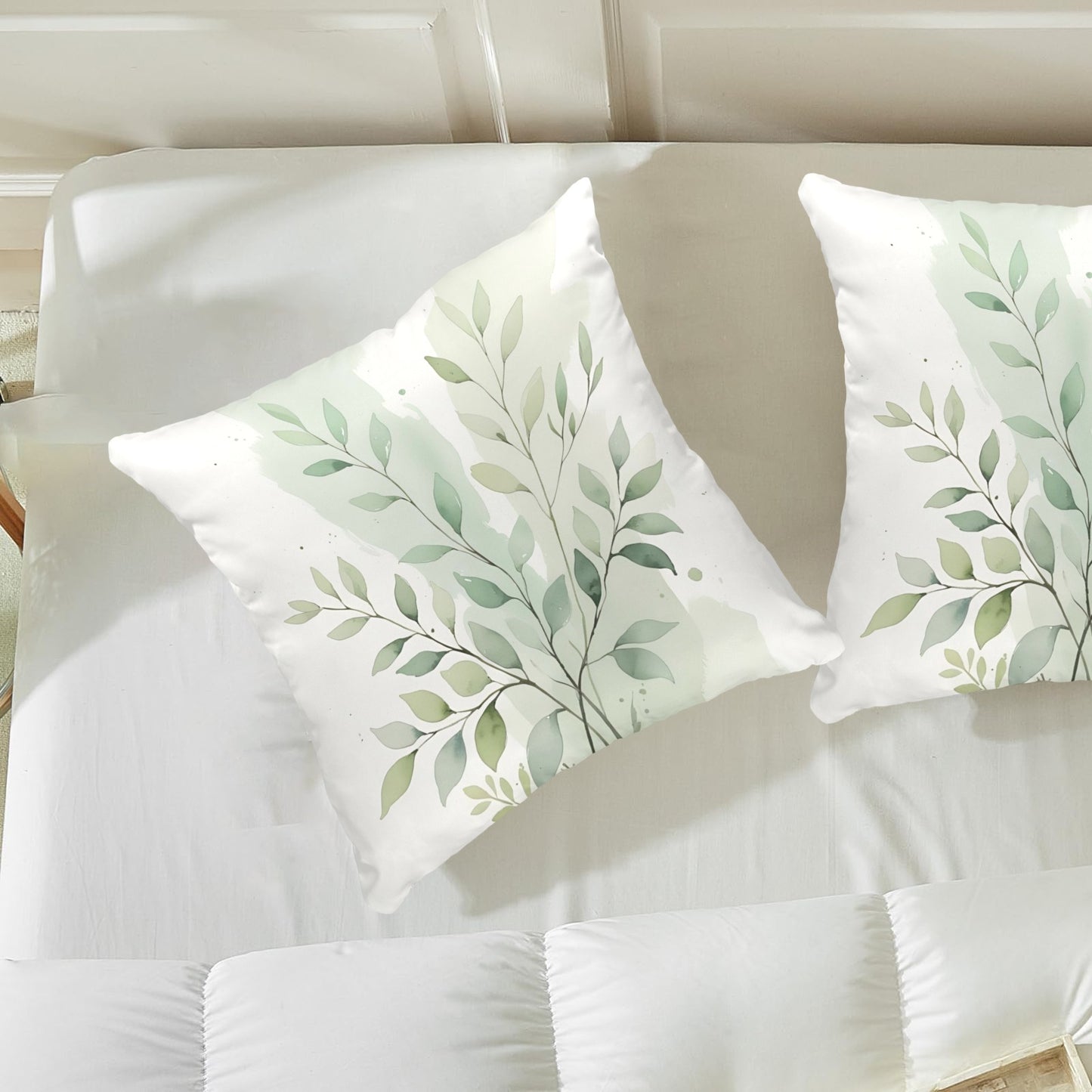 127 (2) Peach Skin Pillowcase 16"x16"(One Side Printing)(2 Pack)