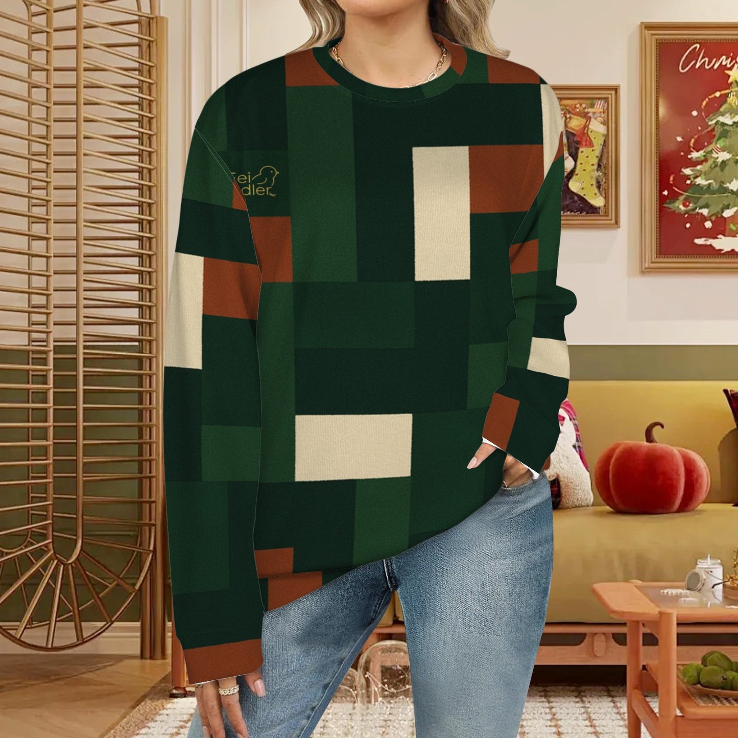 All Over Print Sweater(Large Size）