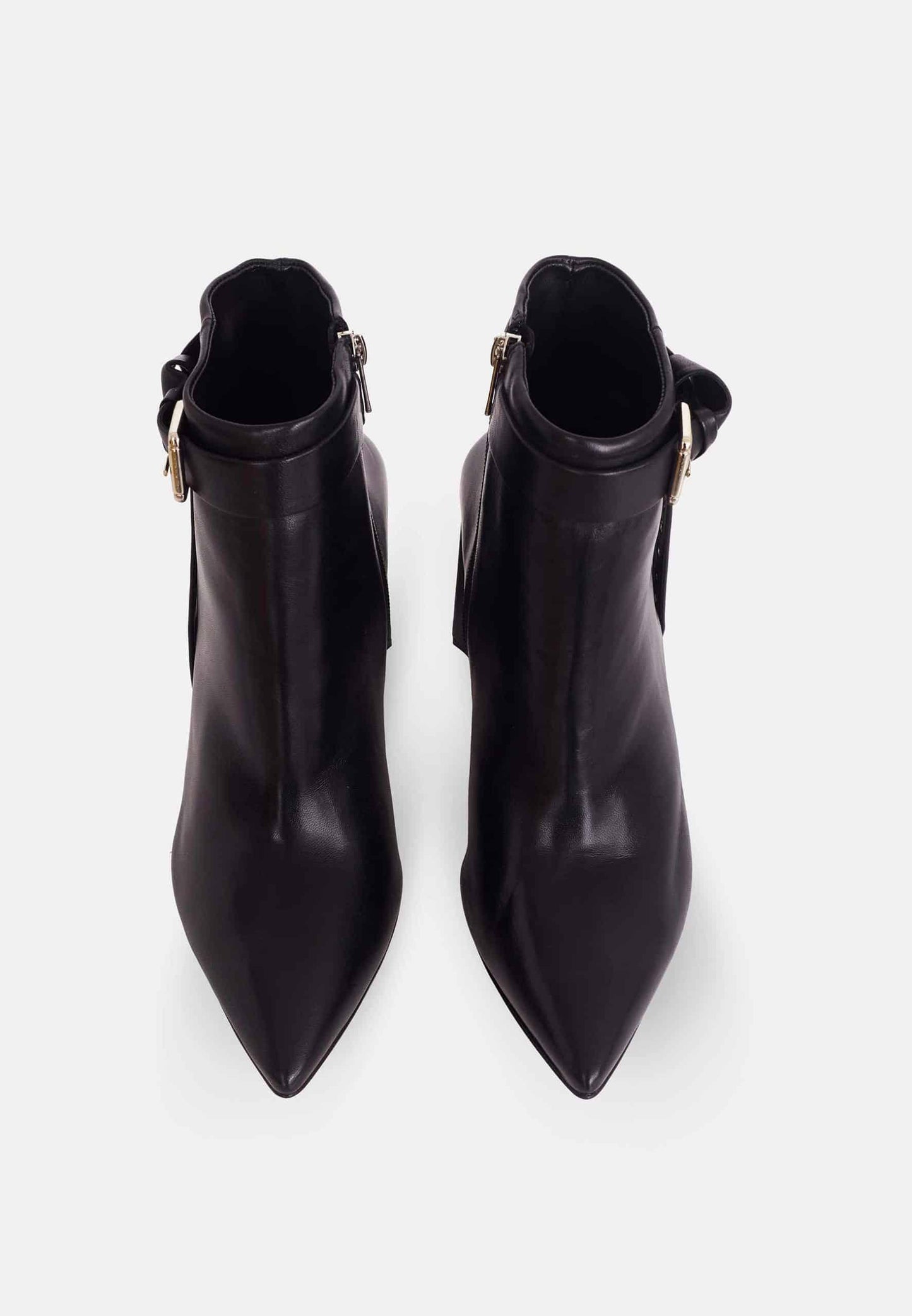 Stivaletti con tacco in pelle nera Salvia – Design elegante con punta a punta