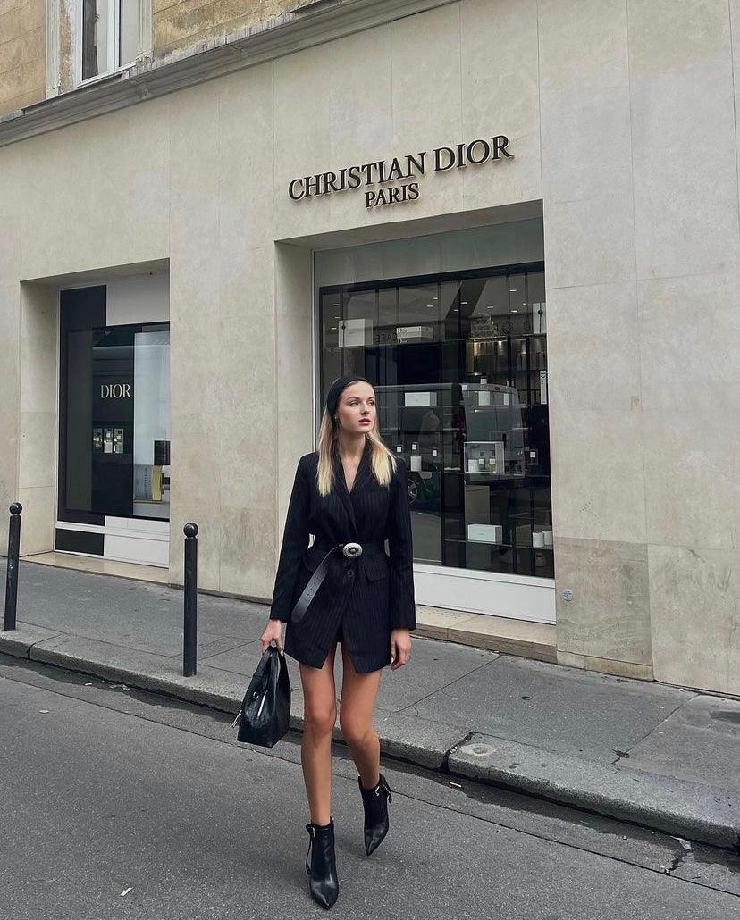 Stivaletti con tacco in pelle nera Salvia – Design elegante con punta a punta