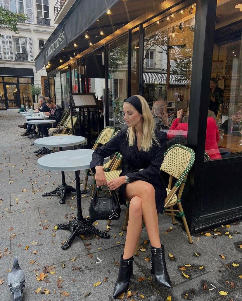 Stivaletti con tacco in pelle nera Salvia – Design elegante con punta a punta