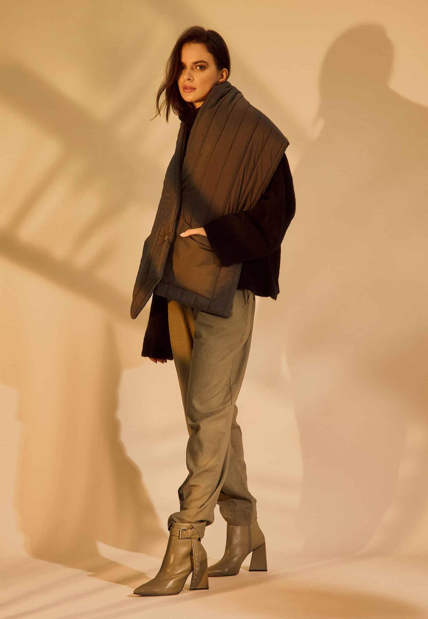 Stivaletti con tacco in pelle nera Salvia – Design elegante con punta a punta