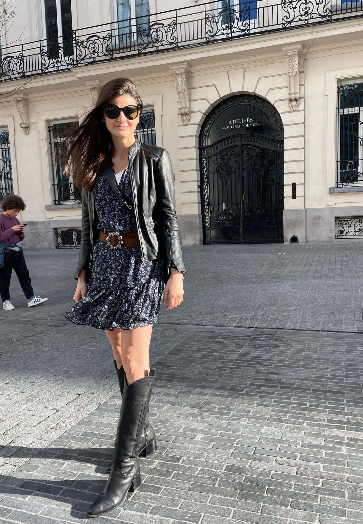 Stivali alti fino al ginocchio in pelle Mangará